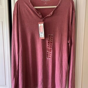 Lucky Brand Rumba Red XL Henley Shirt